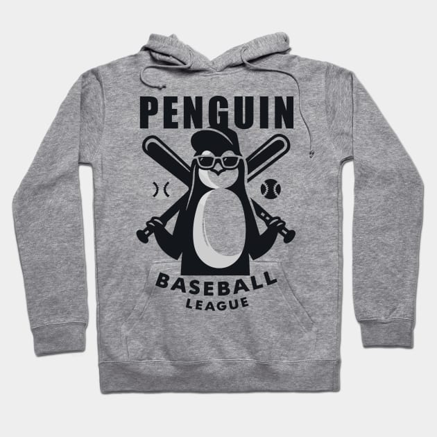 Penguin Baseball Tribute - Penguin Baseball League - Baseball Gift Hoodie by TributeDesigns